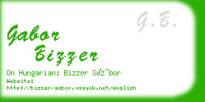 gabor bizzer business card
